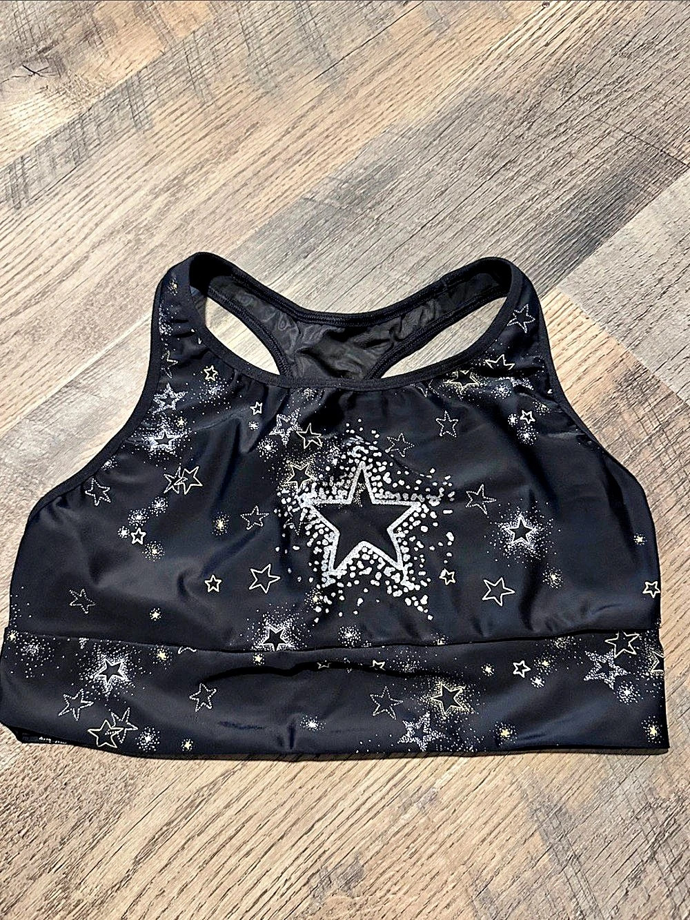 Victoria Sport 389435-H3U Women's Star Print Sports Bra Large Like New